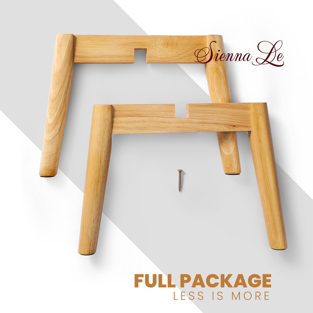 Sienna Le Giá Đỡ Chậu Cây, Đôn Gỗ Để Chậu Hoa Để Bàn - Cao 19 cm x Rộng 24 cm  ko
