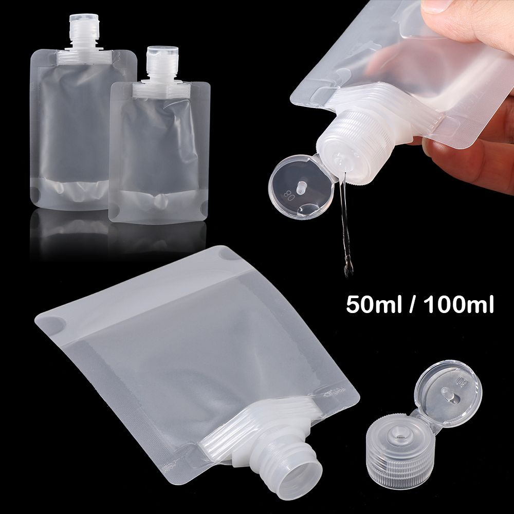Túi đựng nước rửa tay/ xà phòng trong suốt chống rò rỉ 50ml/100ml tiện dụng