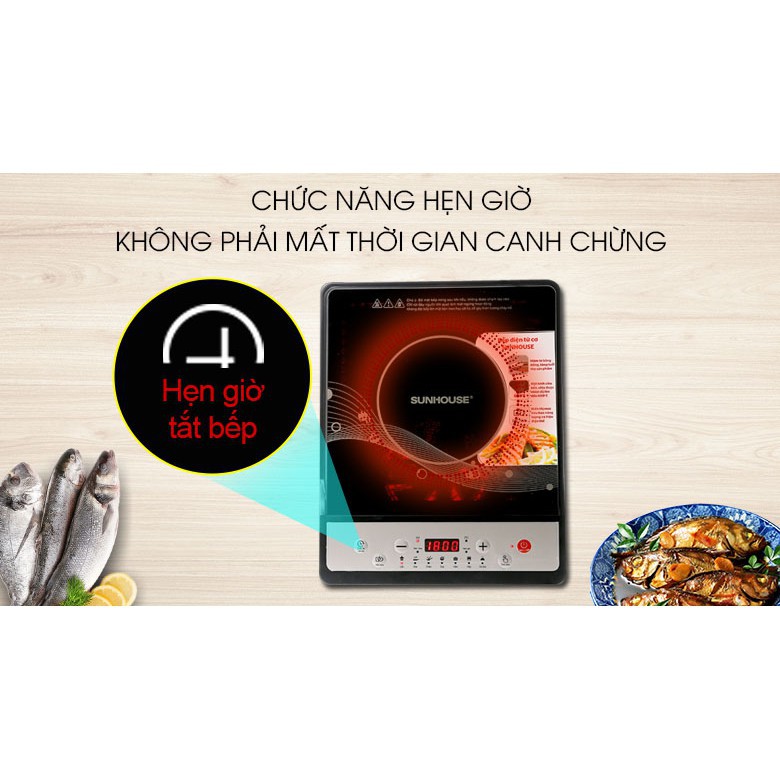 Bếp Từ Sunhouse SHD6149 - Tặng Kèm Nổi Lẩu - Hàng Chính Hãng (Bảo Hành 12 Tháng)