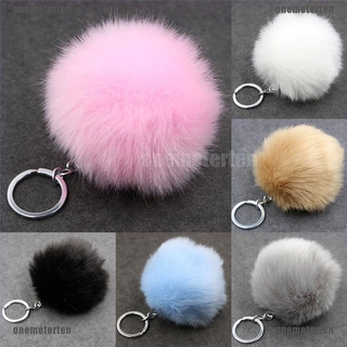 Móc Khóa Banh Lông Thỏ Dễ Thương
