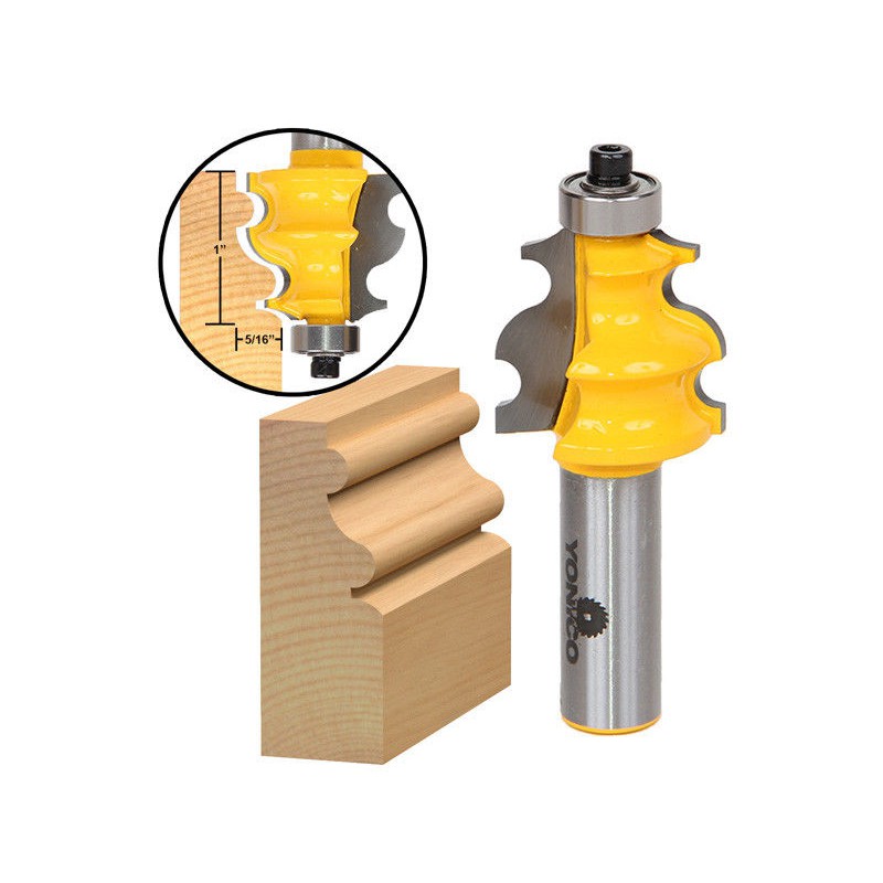 Mũi soi gỗ, mũi phay gỗ đánh chỉ khung tranh K06, cốt 12.7mm