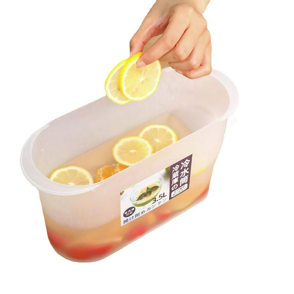 Xô Lạnh 3.5L Có Vòi Để Làm Trà Trái Cây Vào Mùa Hè, Đặt Trong Tủ Lạnh, Ấm Đun Nước Lạnh Cấp Thực Phẩm