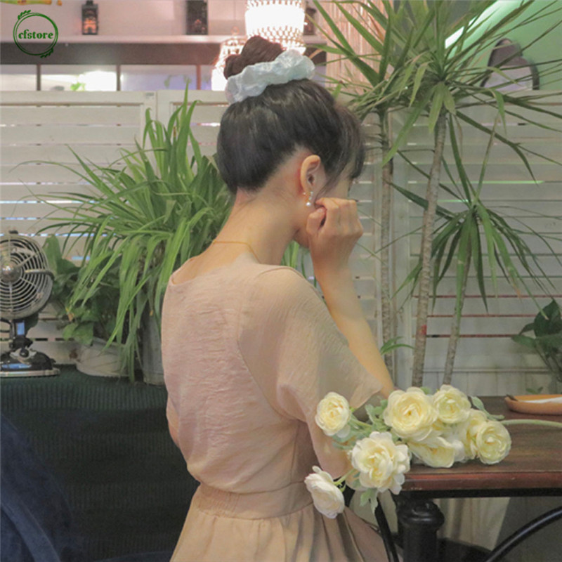 Dây Cột Tóc Màu Trơn Đơn Giản Cho Nữ