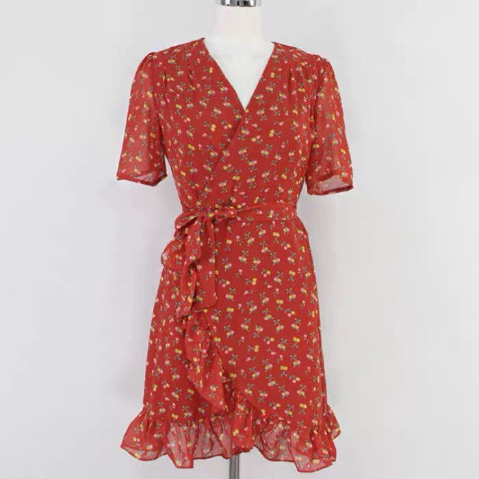 [Mã FAMAYWA giảm 10K đơn 50K] Váy tiểu thư vintage hoa nhí dáng xòe đuôi cá cổ v phong cách ulzzang V16 - Roxie | BigBuy360 - bigbuy360.vn