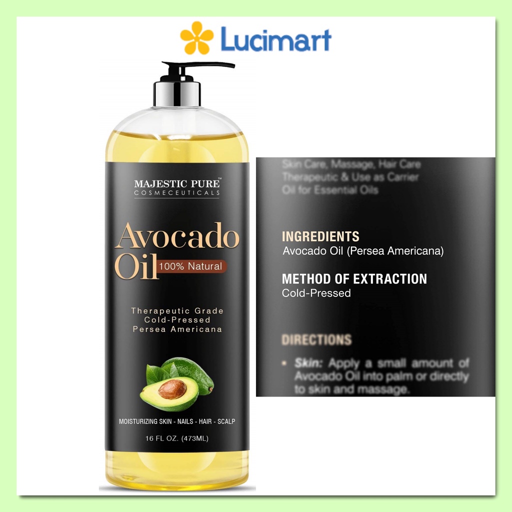 Dầu xoa bóp massage oil Majestic Pure chai 473ml [Hàng Mỹ]