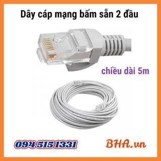 Dây tín hiệu cáp mạng bấm sẵn dài 5m