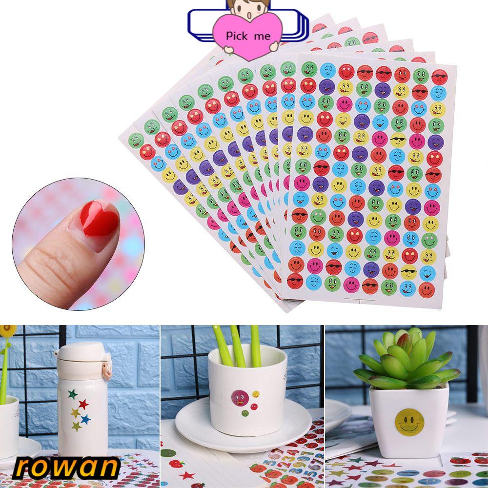 Bộ 10 Tấm Sticker Dán Hình Mặt Cười Ngôi Sao Dùng Trang Trí Album Ảnh