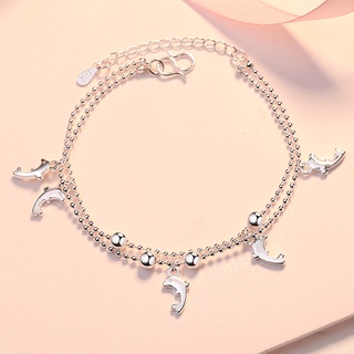 Lắc tay mạ bạc cá heo dễ thương
