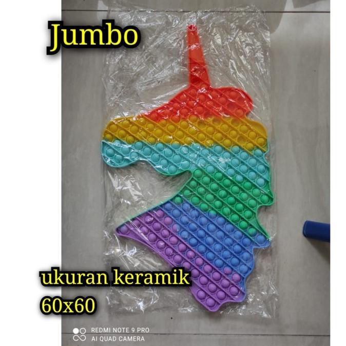 Đồ Chơi Trẻ Em POP IT 20cm Hình Bát Giác Vuông Tròn Tình Yêu Cầu Vồng JUMBO Lớn