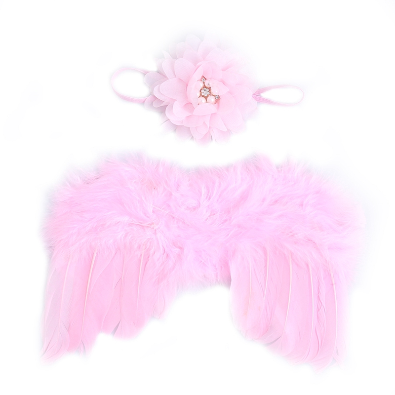 Set Đôi Cánh Thiên Thần + Băng Đô Xinh Xắn Dành Cho Bé Chụp Ảnh