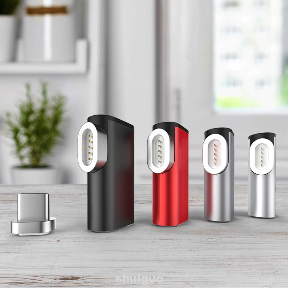 Aluminium Alloy Type C Fast Charge Laptop Office Mini Travel Computer Universal Magnetic Adapter