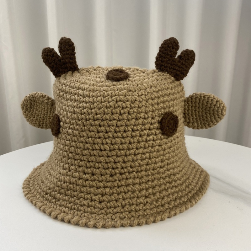 Mũ Len Beanie Hình Khủng Long Dễ Thương Giữ Nhiệt Cho Gia Đình