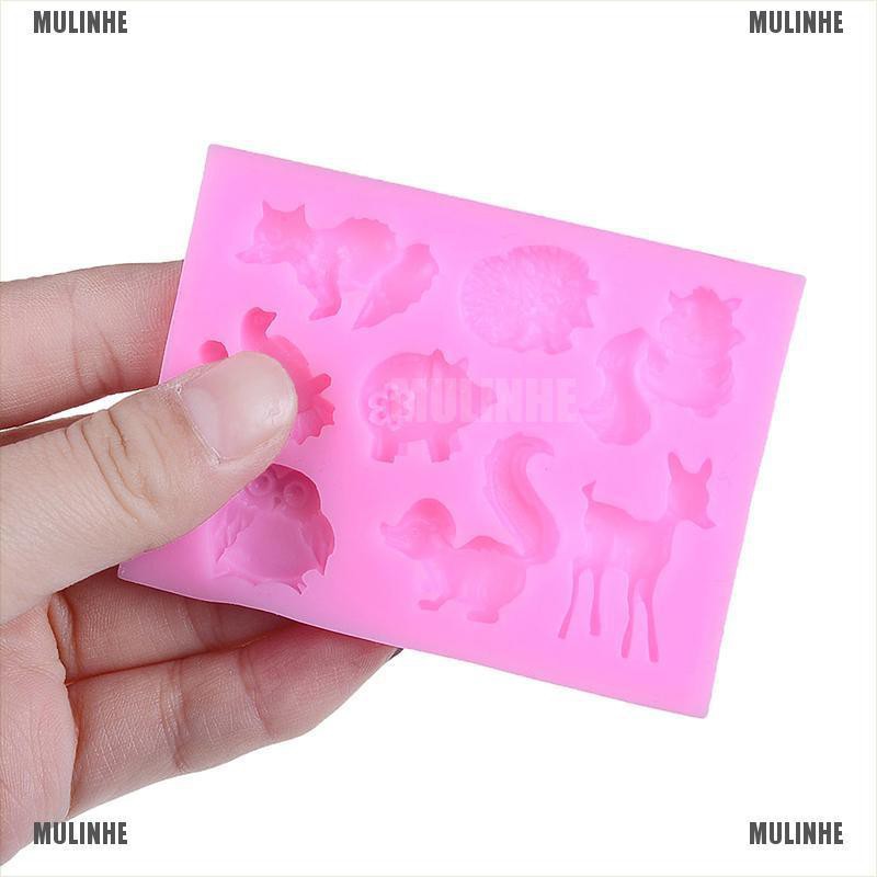 Khuôn Silicone Tạo Hình Làm Bánh Kẹo Hình Chim Cú / Hươu / Động Vật Phục Sinh