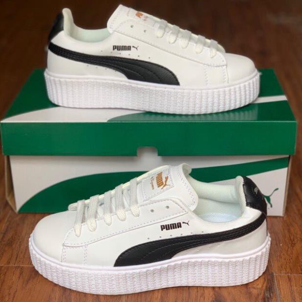 [Free Ship - Ảnh Thật] Giày thể thao sneaker nữ trắng kẻ đen đế cao 5cm  đi học đi chơi hot trend cao cấp