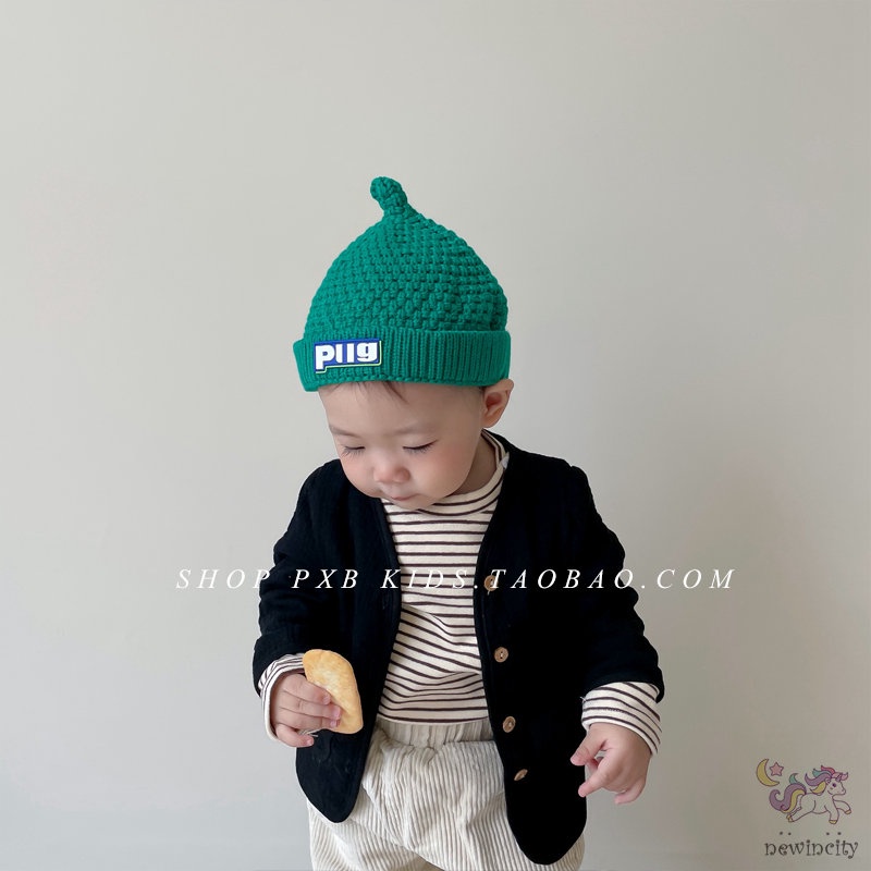 Mũ dệt kim giữ ấm phong cách Hàn Quốc cho bé