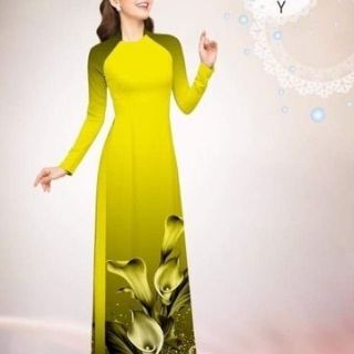 Vải áo dài in 3D trên lụa vân gỗ