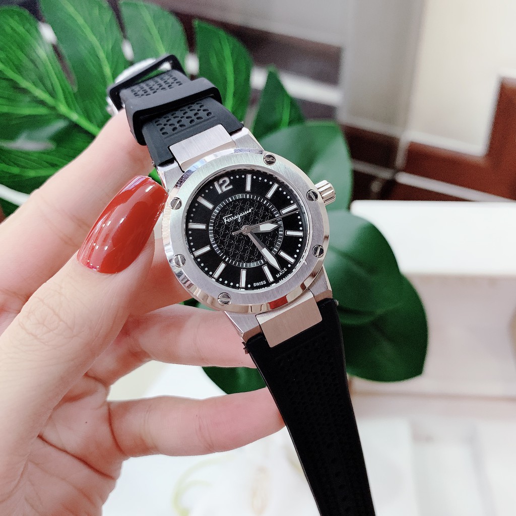 Đồng Hồ Nữ Ferragamo F-80 - Dây Cao Su 3 Màu