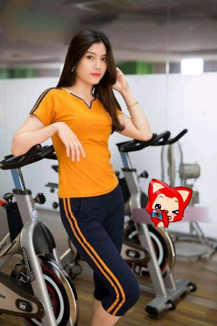 Sét đồ bộ thể thao cotton lửng nữ cổ V mẫu mới giá rẻ đẹp có bigsize, đồ bộ mặc ở nhà mùa hè mát mẻ- Thời Trang Gugo