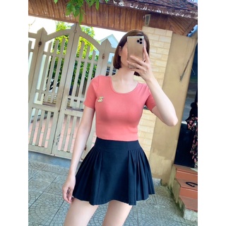 ÁO CROPTOP COTTON SIÊU ĐẸP ( hàng sẵn, hình ảnh shop tự chụp )