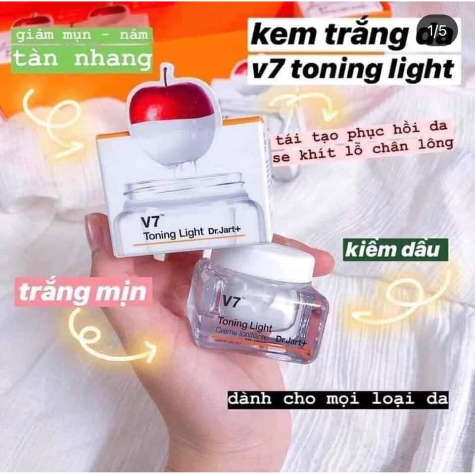 Kem V7 Dưỡng Trắng Và Tái Tạo Da Toning Light Dr.Jart+ 50ml  Dưỡng Trắng Da, Ngừa Nám Dưỡng Ẩm, Tái Tạoạo Da Hiệu Quả