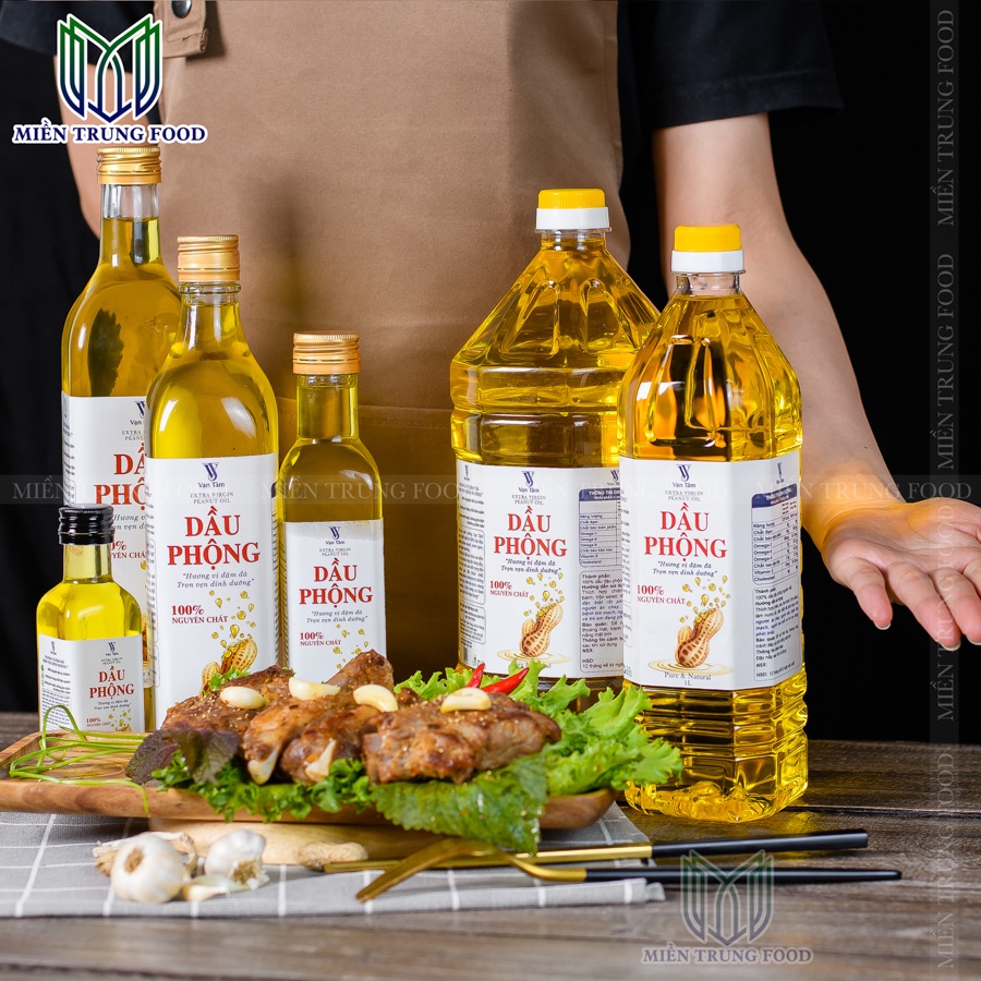 Dầu ăn đậu phộng, dầu lạc NGUYÊN CHẤT ép lạnh giàu dinh dưỡng, được kiểm nghiệm an toàn