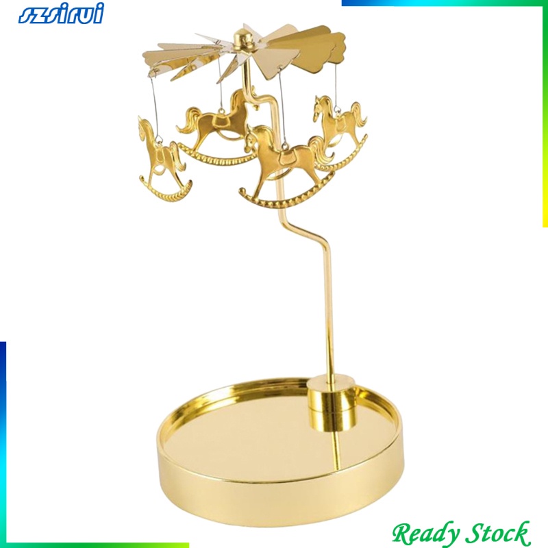 Phụ kiện giá đỡ đèn cầy dạng xoay trang trí nội thất và bàn làm việc