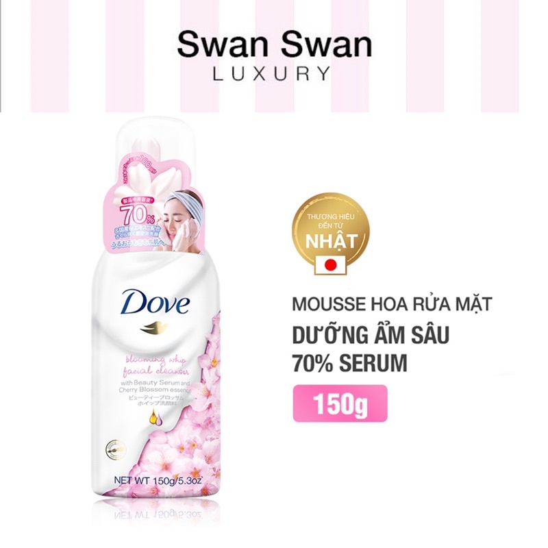 Sữa Rửa Mặt Tạo Bọt Dove Từ Hoa Anh Đào 150g