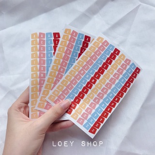  STICKER CHỮ CÁI NHIỀU MÀU