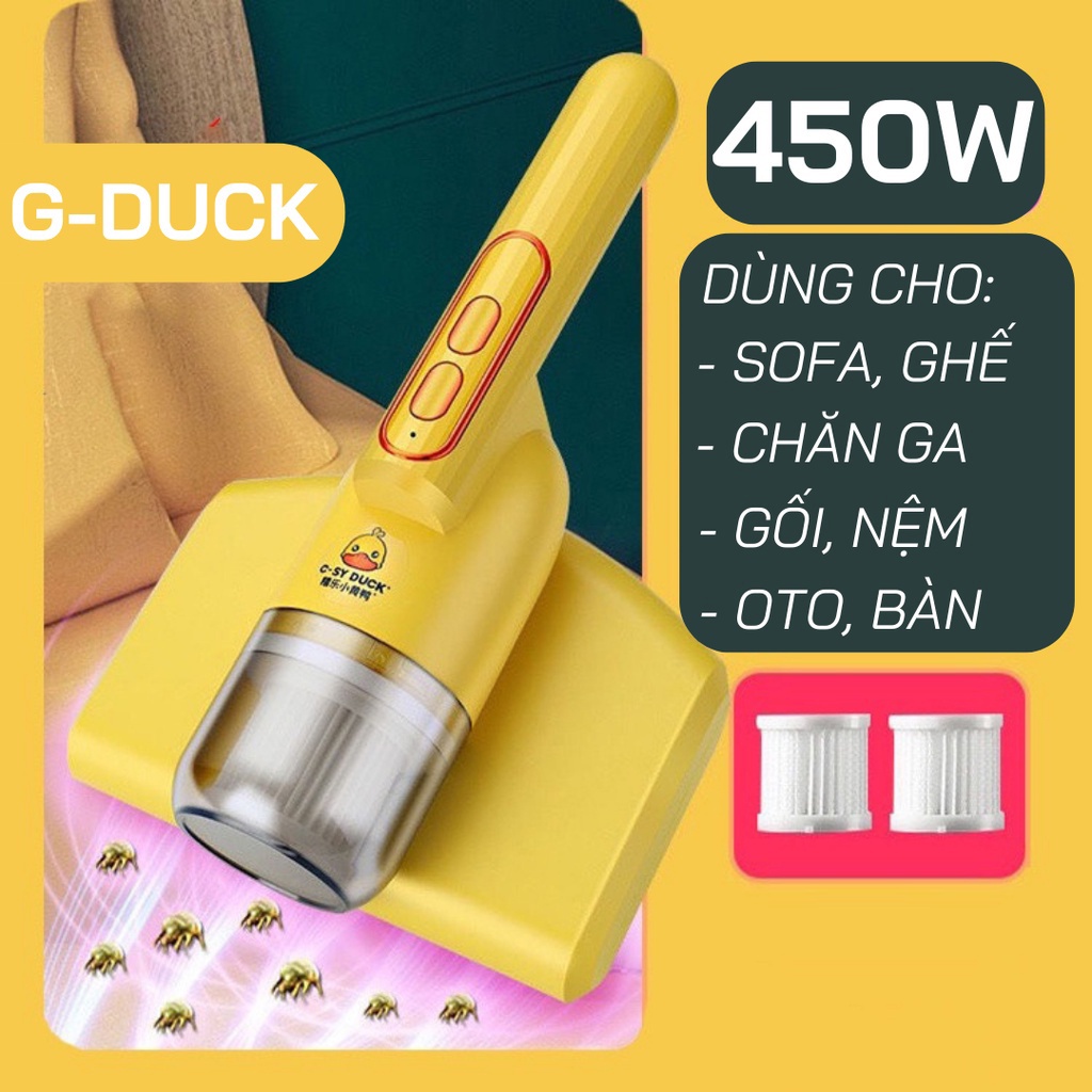 Máy Hút Bụi Cầm Tay Vịt Vàng GS DUCK Diệt Khuẩn Chăn Ga Gối Nệm Giường Ngủ, Sofa