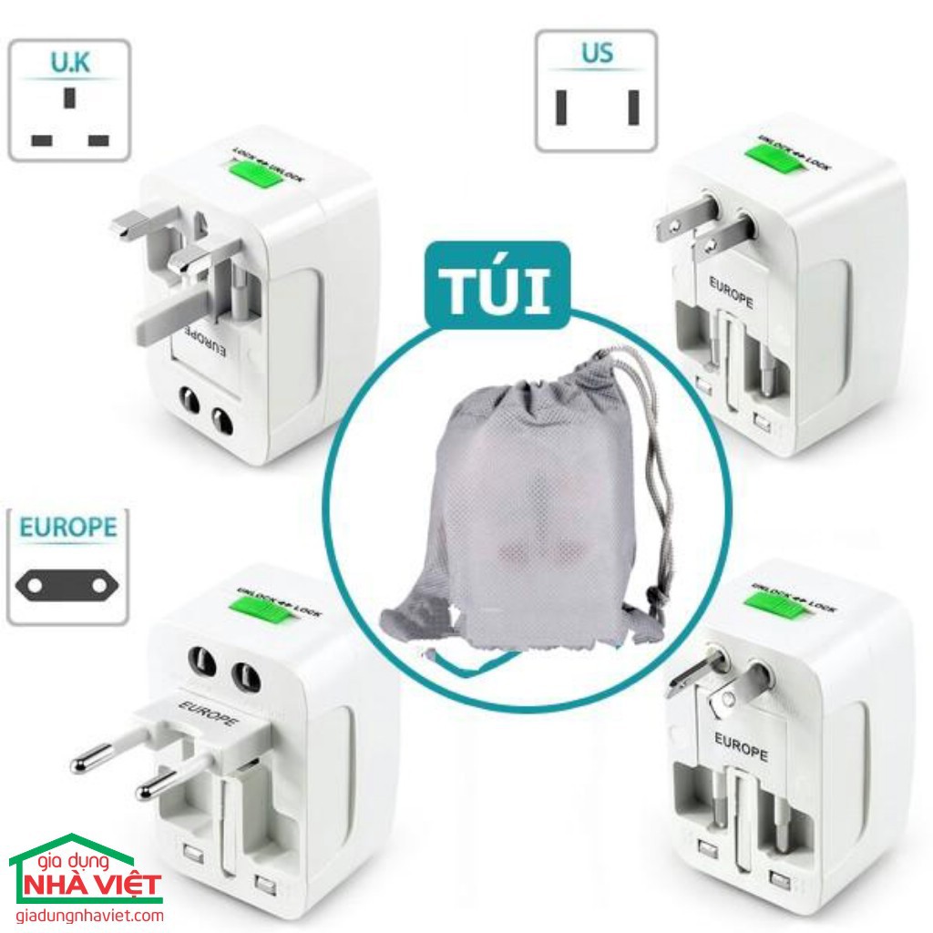 Ổ CẮM – PHÍCH CẮM CHUYỂN ĐỔI DU LỊCH QUỐC TẾ – UNIVERSAL TRAVEL AC ADAPTER