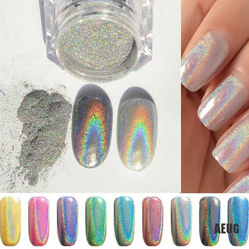 Bột Kim Tuyến Holo Chrome Holo 3D Lấp Lánh Trang Trí Móng Nghệ Thuật 1g