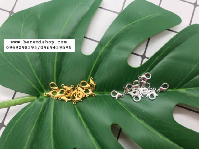 Khoen kẹp càng cua làm vòng gói 50 chiếc (vàng/bạc)