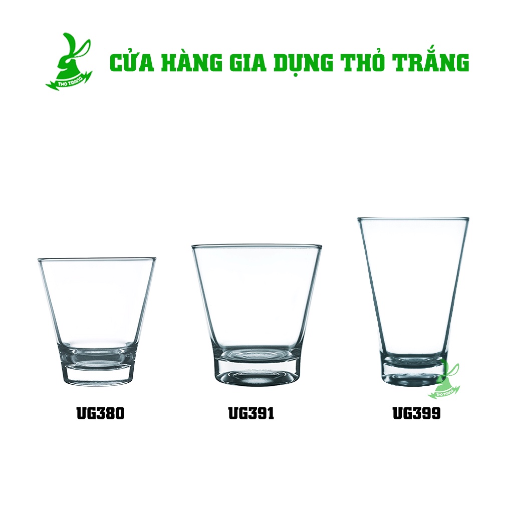 Ly Thủy Tinh Loe UG-380, UG-391, UG-399 | 235ml - 345ml - 428ml Union Nhập Khẩu Thái Lan