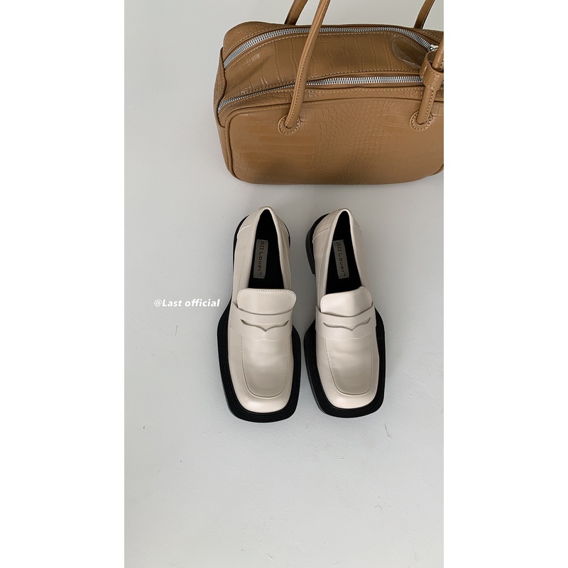 Giày da đế dày phong cách Anh Quốc thời trang xuân hè dành cho nữ