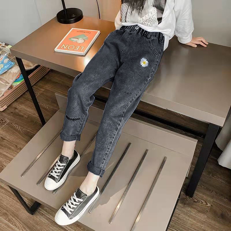 Quần Jeans Ống Rộng Thời Trang Dành Cho Bé Gái 2022