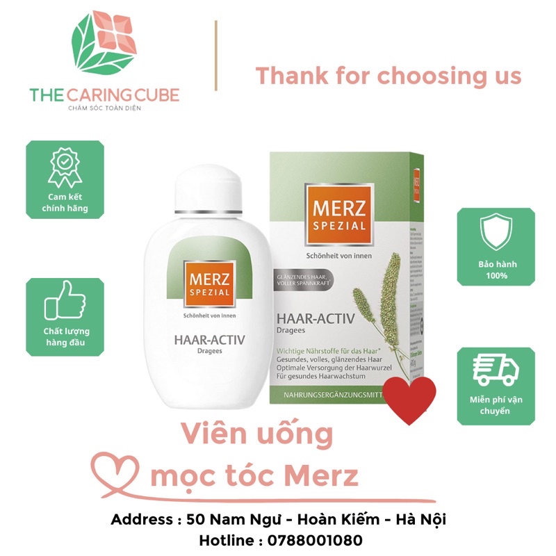 VITAMIN mọc tóc MERZ đem tới mái tóc dày dặn bóng mềm mượt