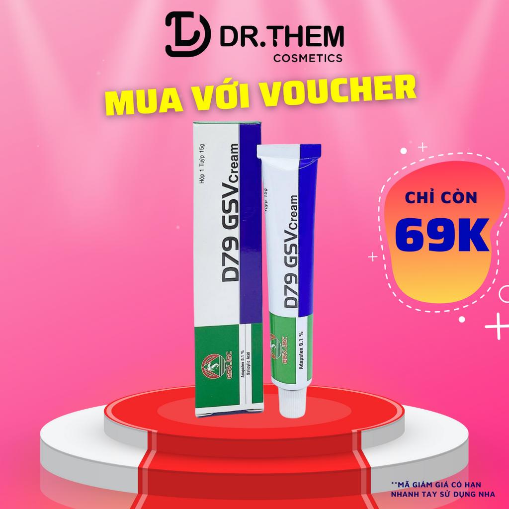 D79 GSV Cream Giảm Mụn Trứng Cá, Mụn Lưng, Dày Sừng Nang Lông 15g Quablue - Dr Thêm