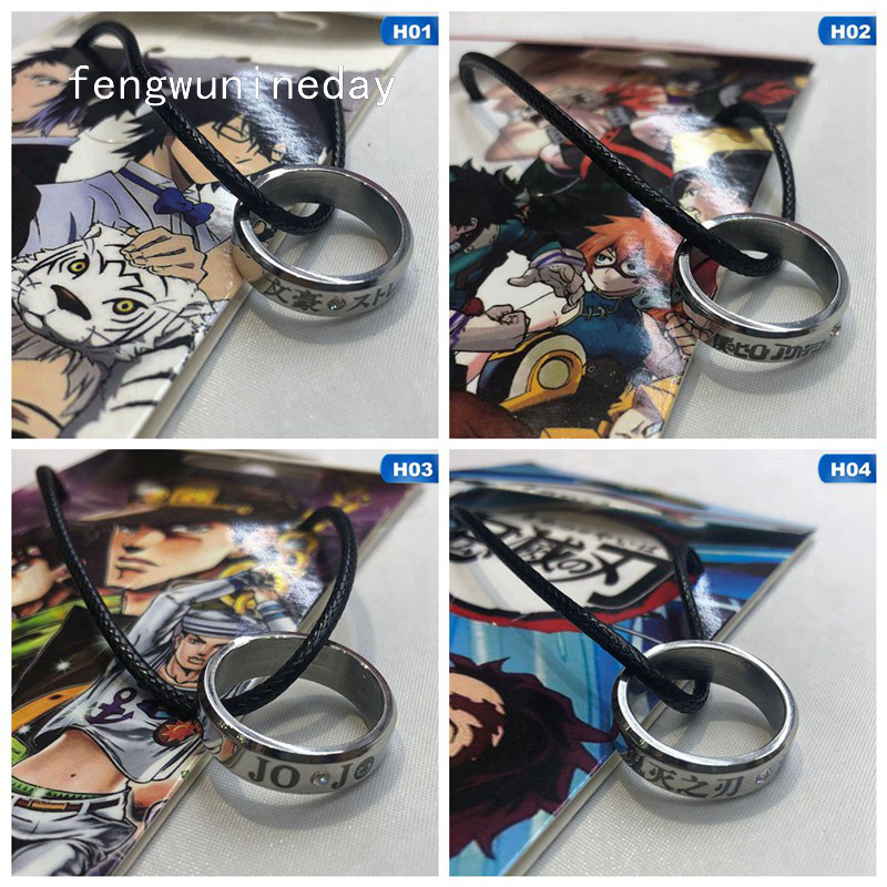 Vòng cổ mặt nhẫn phong cách jojo's bizarre adventure my hero academic độc đáo