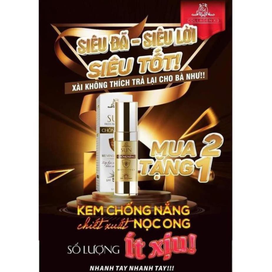 Kem Chống Nắng Sun Collagen X3 Chiết Xuất Từ Nọc Ong- Mỹ phẩm Đông Anh( hàng chính hãng)