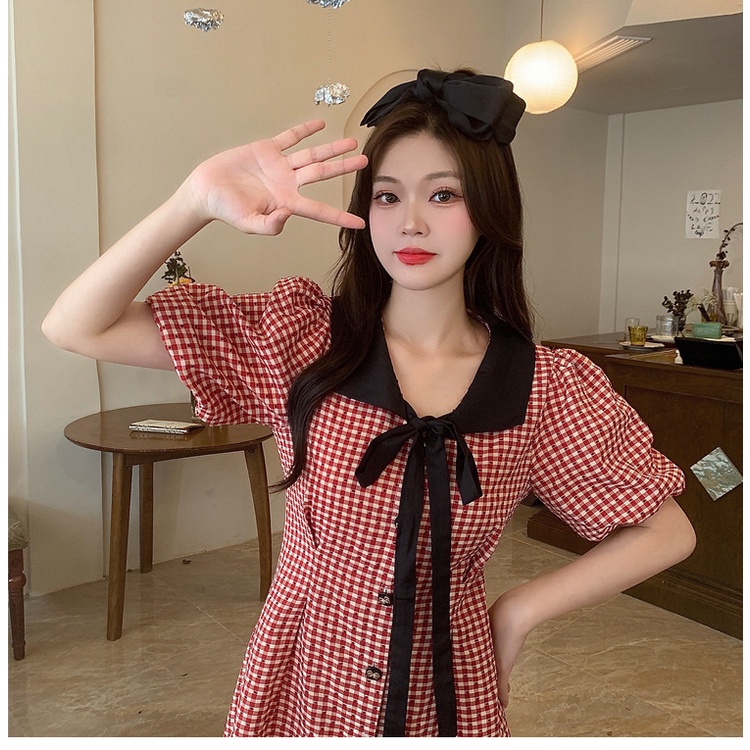 Đầm Bigsize caro nổi phong cách tiểu thư 60 - 73 ký