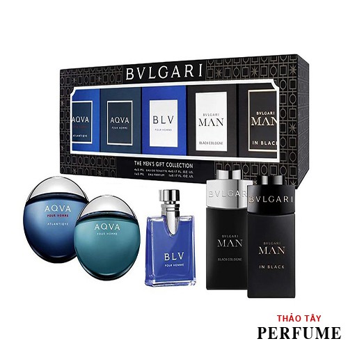 Set Nước Hoa Nam 5 Chai Bvlgari Pour Homme Edt 5Ml Của Italia [ Chính Hãng ]