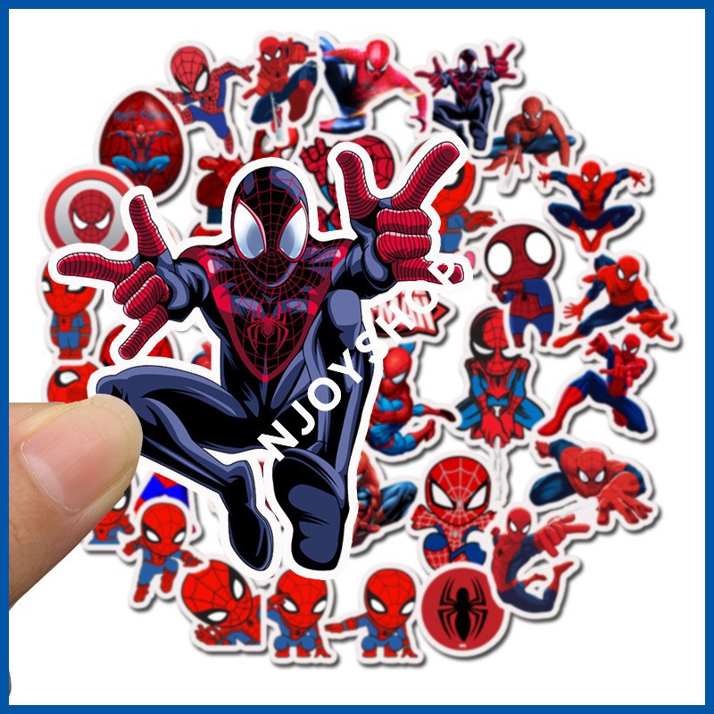 [FREESHIP 40K] SET 35 MIẾNG STICKER SPIDERMAN CHỐNG NƯỚC DÁN NÓN BẢO HIỂM, LAPTOP, VALI, TỦ, BÀN HỌC, XE MÁY