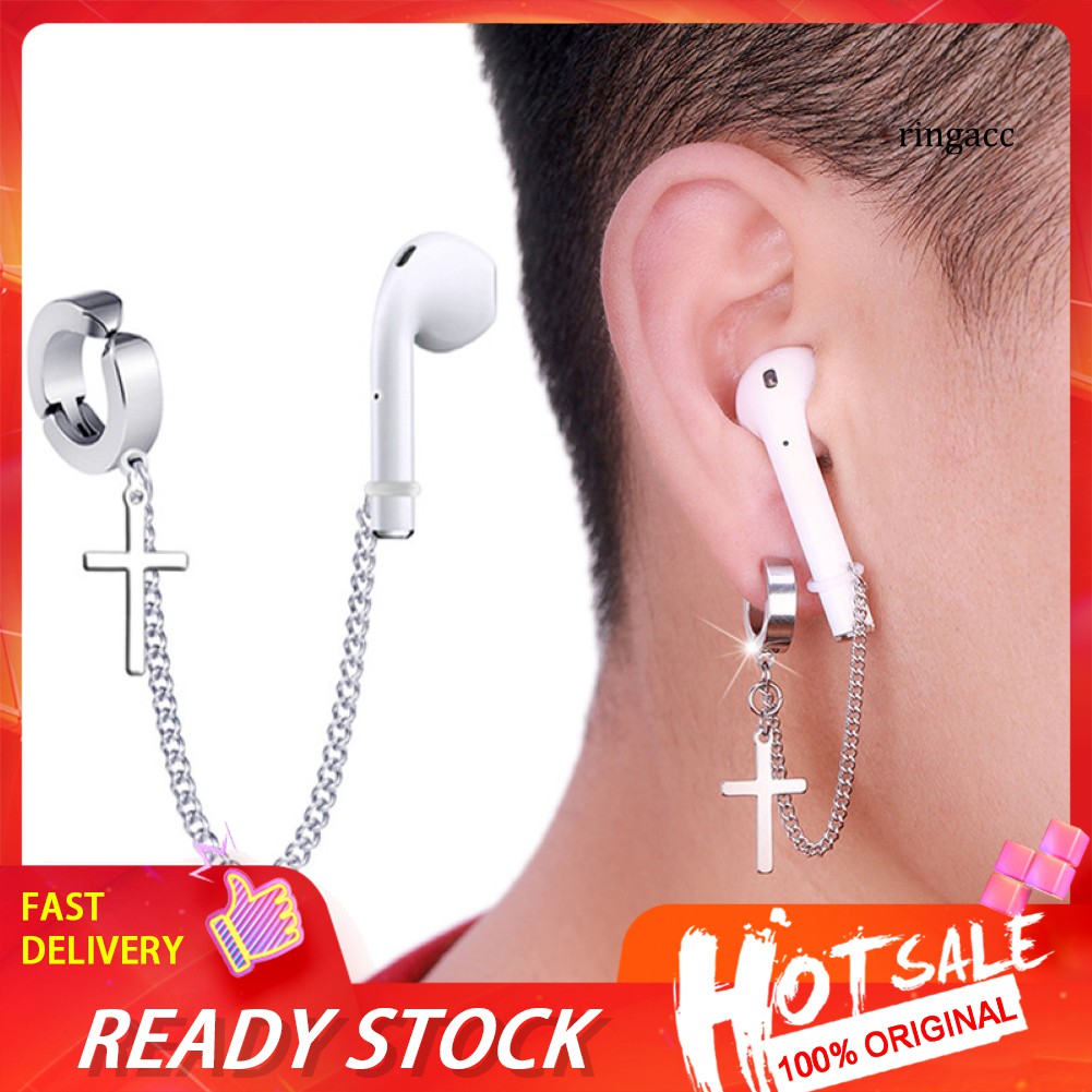 Phụ kiện dây mắt xích bằng thép titanium gắn cho tai nghe nhét tai không dây