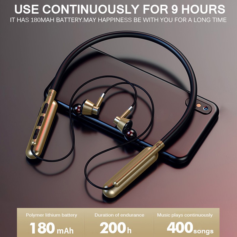 SMN-32 Neckband Earphone Magnetic Comfortable Wireless Bluetooth 5.0 Headphone