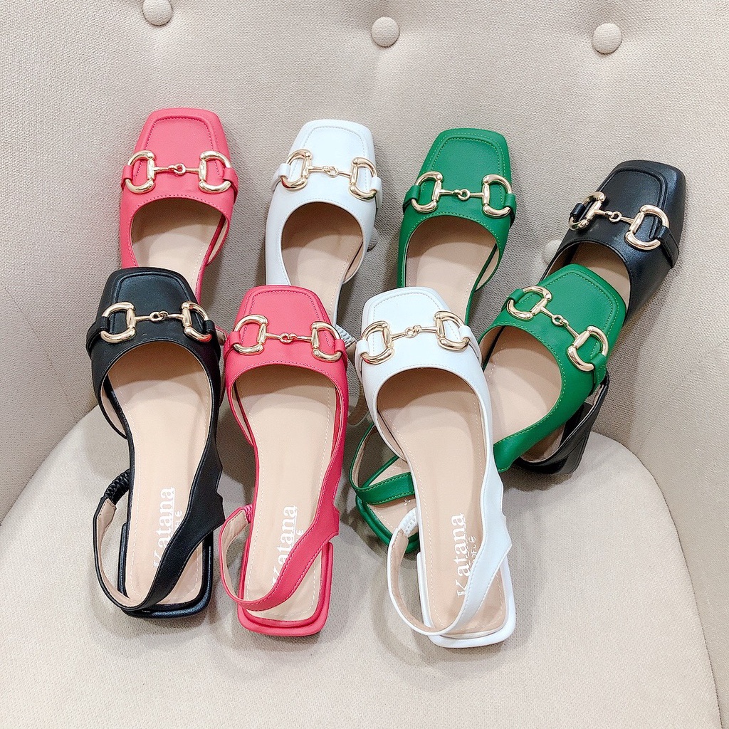 Sandal gót 2p mũi tròn khóa siêu sang chất da mịn đẹp lên chân tôn dáng - Chị Chảnh Store