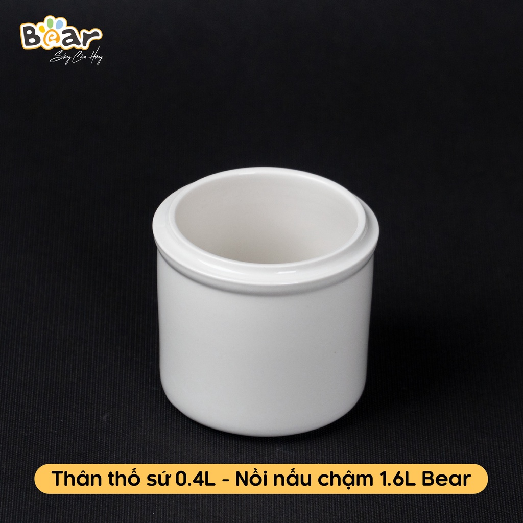 Phụ Kiện Thố Sứ ,Nắp Sứ, Nắp Thủy Tinh Nồi Nấu Cháo Chậm Bear 1.6L - Mã Nồi Sube002/ DDZ-D16A1 Dung Tích 1L6