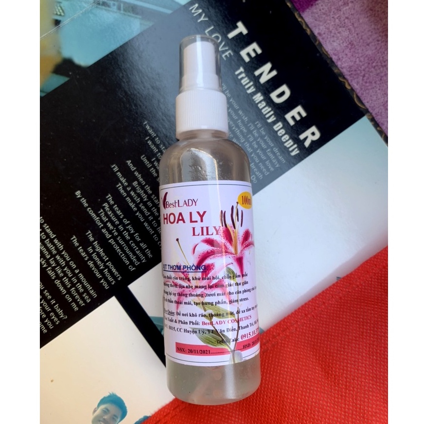 Xịt 100ml BestLady thơm phòng hương nước hoa: SEN TRẮNG, HOA BƯỞI, HOA HỒNG.. SẢ CHANH , QUẾ, BẠC HÀ .100ML