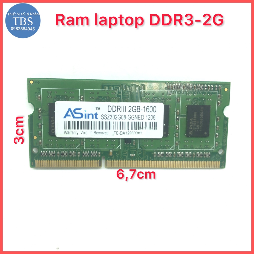 Ram laptop Asint DDR3 -2G Bus 1600