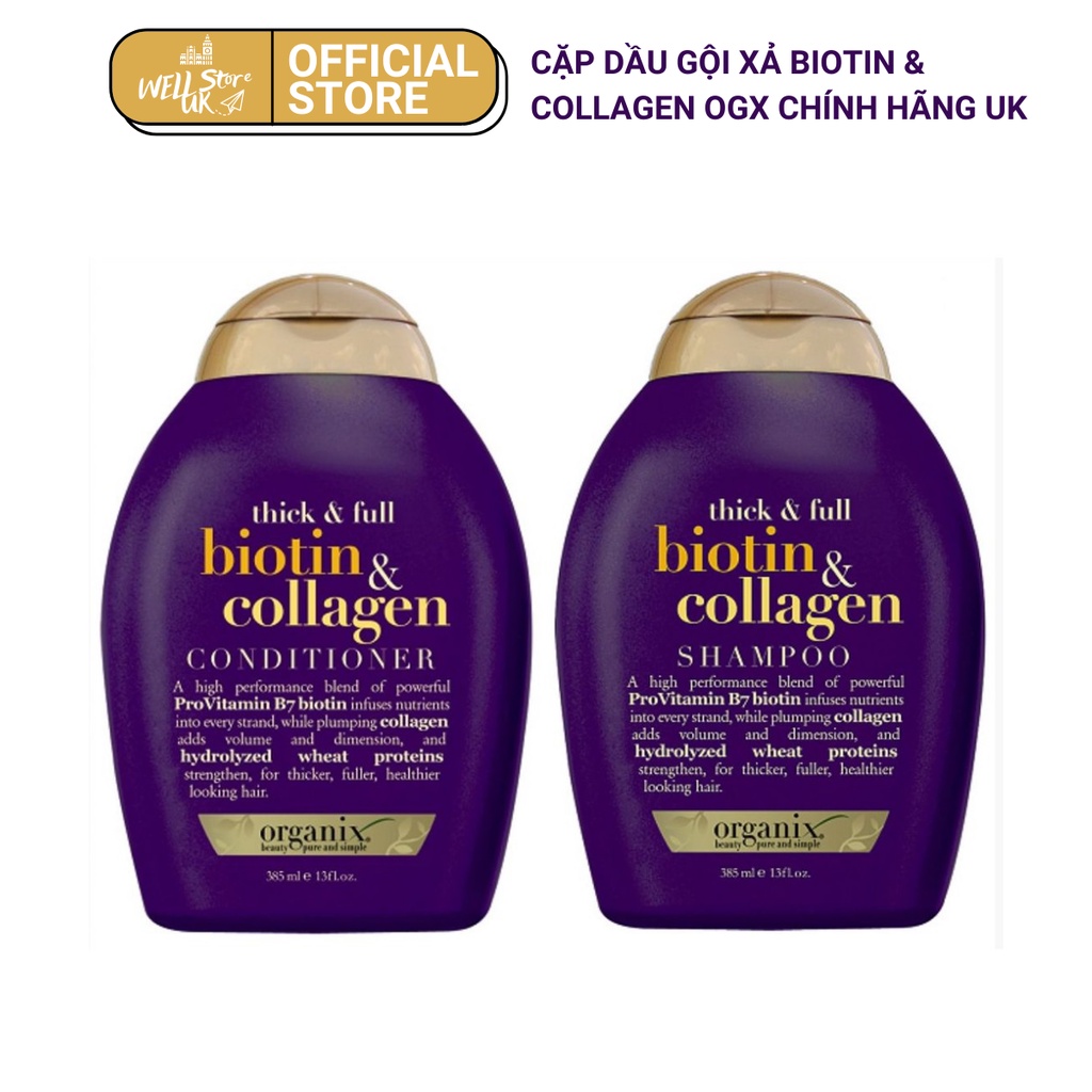[Nội địa Anh] Cặp dầu gội xả Biotin&amp;Collagen UK