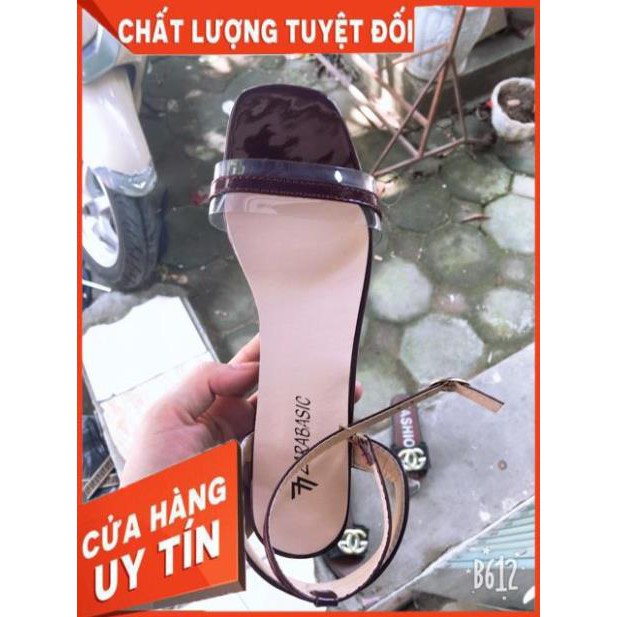 Sandal quai mảnh gót 3 cm ảnh thật